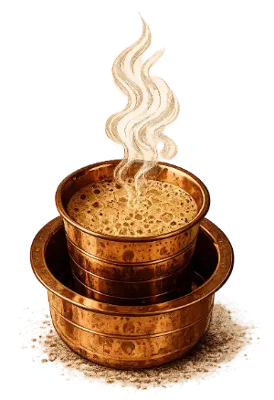 Step 4: Mix the decoction with hot milk. Add sugar to taste.
