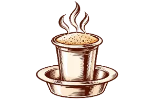 Traditional South Indian filter coffee in a tumbler