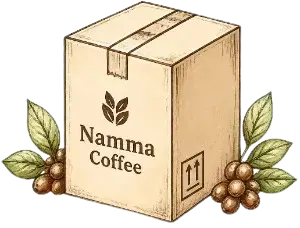 Freshly packed Namma Coffee coffee package